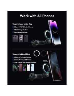 Soporte Magnético para Teléfono en Coche ZEEHOO - Negro 2