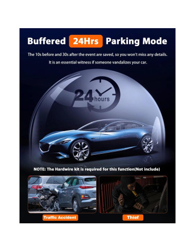 Cámara Dash Doble 4K+2K CAMBLO con Pantalla de 3.2"