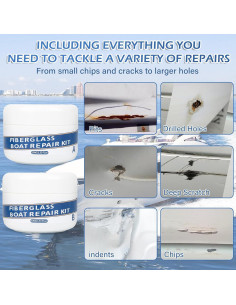 Kit de Reparación de Gel Coat VerdeVilla FRKB-003 200g 2