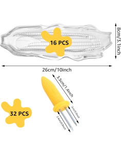16 Platos de Plástico Transparentes LOPYXBR para Mazorcas 2