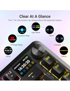 Teclado Mecánico Inalámbrico Redragon K708 Pro - RGB, 81 Teclas 2