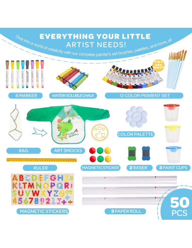 Caballete de Arte Ajustable BPMFKID J23B05 para Niños