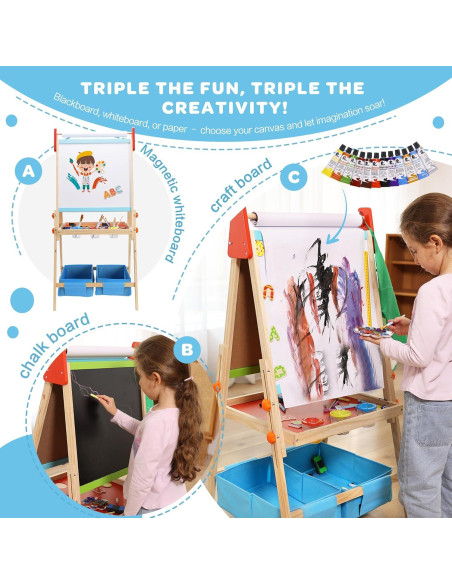 Caballete de Arte Ajustable BPMFKID J23B05 para Niños