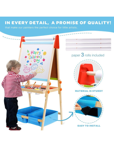 Caballete de Arte Ajustable BPMFKID J23B05 para Niños