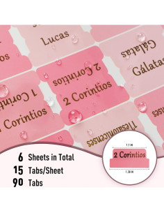 Pestañas para Biblia en Español SMART MAGUS, 90 Pestañas Doradas 2
