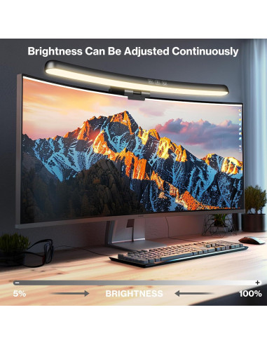 Barra de Luz LED para Monitor Laliled Curvada 39cm USB-C