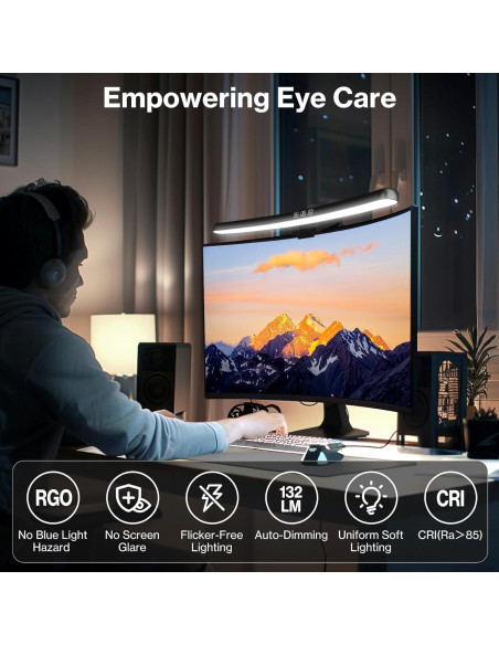 Barra de Luz LED para Monitor Laliled Curvada 39cm USB-C