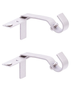 Soportes de barra de cortina Kenney níquel cepillado 2 unidades