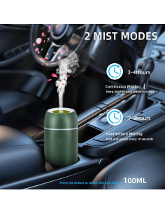 Difusor de Aromaterapia Szyuwolf Mini USB 100ml Verde 2