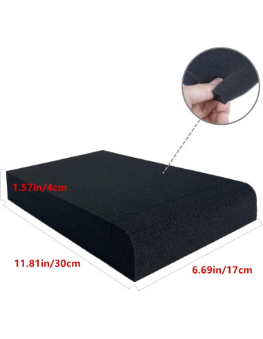 Almohadillas de Aislamiento Acústico Goldhik 28x19cm para Monitores