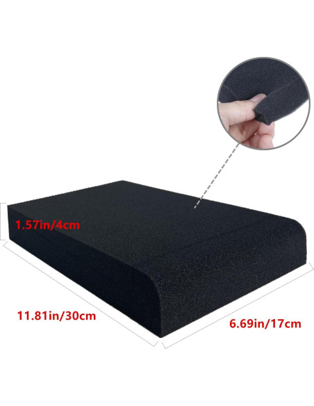 Almohadillas de Aislamiento Acústico Goldhik 28x19cm para Monitores
