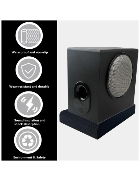 Almohadillas de Aislamiento Acústico Goldhik 28x19cm para Monitores