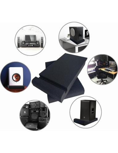 Almohadillas de Aislamiento Acústico Goldhik 28x19cm para Monitores