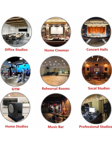 Almohadillas de Aislamiento Acústico Goldhik 28x19cm para Monitores