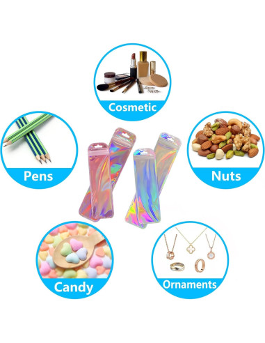 160 Bolsas Holográficas Reutilizables INKNOTE 24x6.5cm y 18.5x6cm