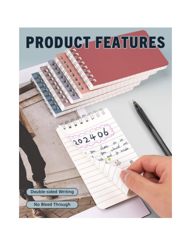 Cuadernos Espirales Dynta 3x5" en 10 Colores Morandi - 30 Paquetes