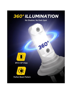 Bombillas H7 AUTOONE Súper Brillantes 6500K - Paquete de 2 2