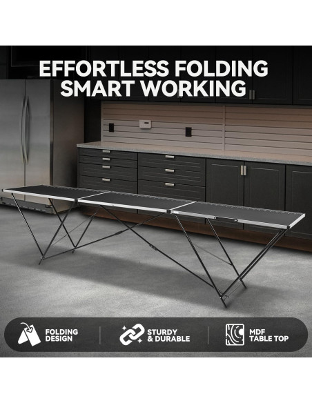 Mesa Plegable de Aluminio Auto Dynasty 198x60cm 30kg