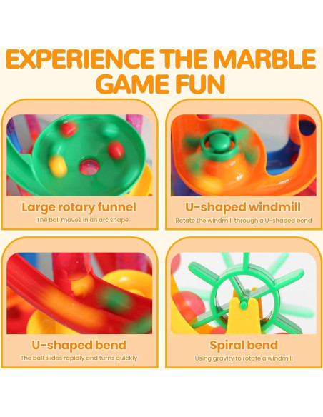 Pista de Canicas LESSETI 133 Piezas Juguete Educativo STEM