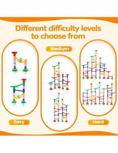 Pista de Canicas LESSETI 133 Piezas Juguete Educativo STEM