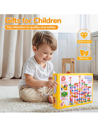 Pista de Canicas LESSETI 133 Piezas Juguete Educativo STEM