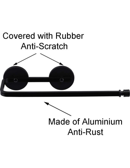 Soporte Magnético para Toallas de Papel LEVOSHUA Negro 31.2 cm