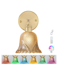 Aplique de Pared Vintage GEEZO Recargable con Control Remoto