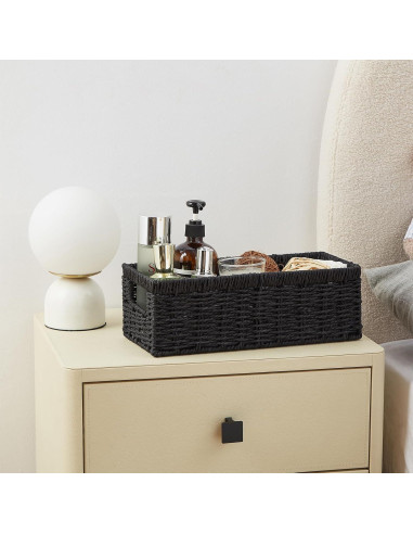 Cesta de Almacenamiento Vagusicc - Juego de 2, Negro, 36.2x15.9x12.1 cm