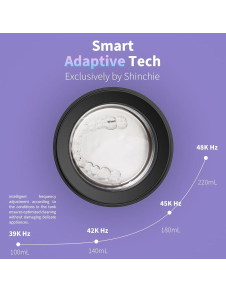 Limpiador Ultrasónico Shinchie SonoShine para Dentaduras y Alineadores