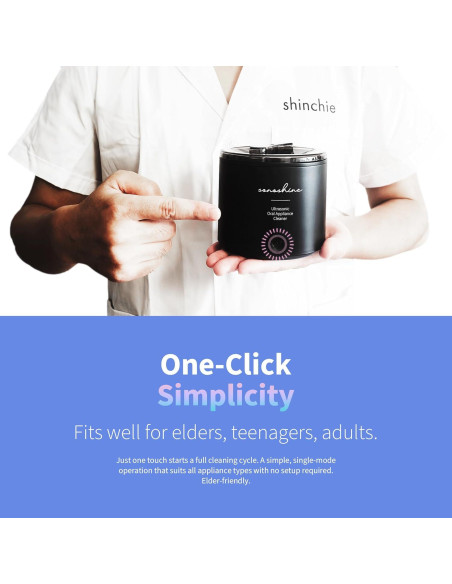 Limpiador Ultrasónico Shinchie SonoShine para Dentaduras y Alineadores