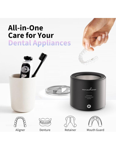 Limpiador Ultrasónico Shinchie SonoShine para Dentaduras y Alineadores