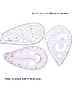 Juego de Reglas Curvas de Costura Boao - 6 Piezas Métricas 2