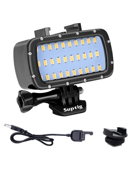 Luz Submarina Impermeable Suptig para GoPro y Cámaras SLR 55m