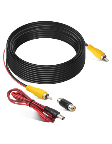 EWAY Cable de Extensión RCA 6m con Activación para Cámara de Respaldo