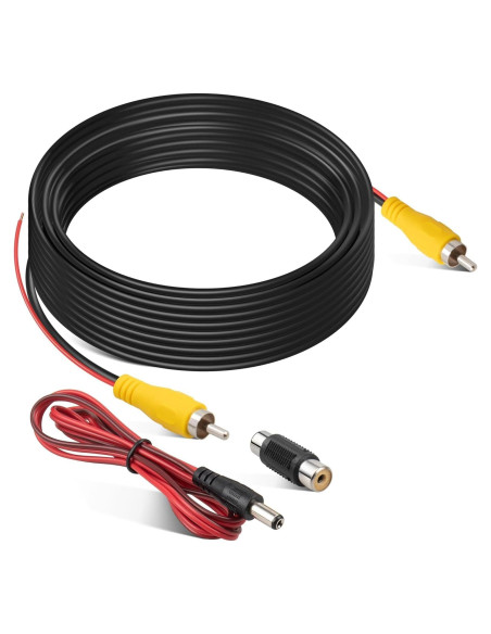 EWAY Cable de Extensión RCA 6m con Activación para Cámara de Respaldo