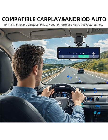Espejo Retrovisor Inteligente 11.26" 4K Dash Cam CarPlay
