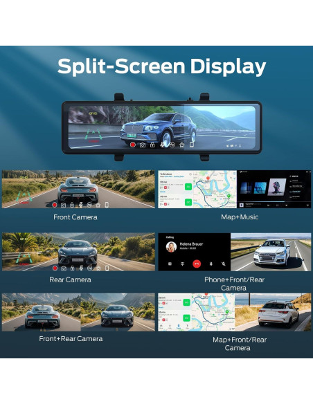 Espejo Retrovisor Inteligente 11.26" 4K Dash Cam CarPlay