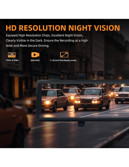 Espejo Retrovisor Inteligente 11.26" 4K Dash Cam CarPlay