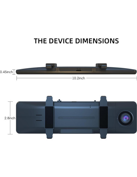 Espejo Retrovisor Inteligente 11.26" 4K Dash Cam CarPlay
