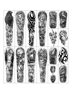 Tatuajes Temporales Metuu 46 Hojas Impermeables para Halloween 2