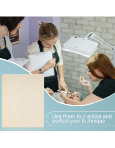 Piel de Práctica para Microblading Leelosp 24 Piezas Silicona 2