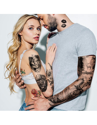 Tatuajes Temporales Metuu 46 Hojas Impermeables para Halloween