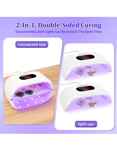 Luz UV KISREL 36W Doble Cara con Linterna UV 2 en 1