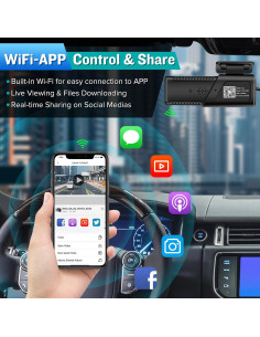 Cámara de tablero Slevnyen Q3 2.5K con WiFi y SD 64GB 2
