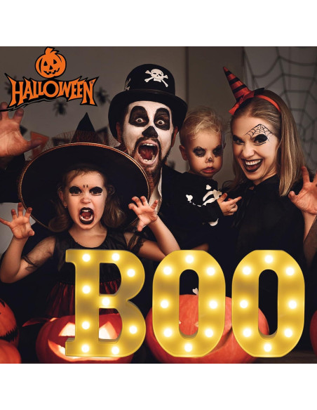 Letras Iluminadas BOO IFDGCTK para Decoración de Halloween Letras Iluminadas BOO IFDGCTK para Decoración de Halloween
