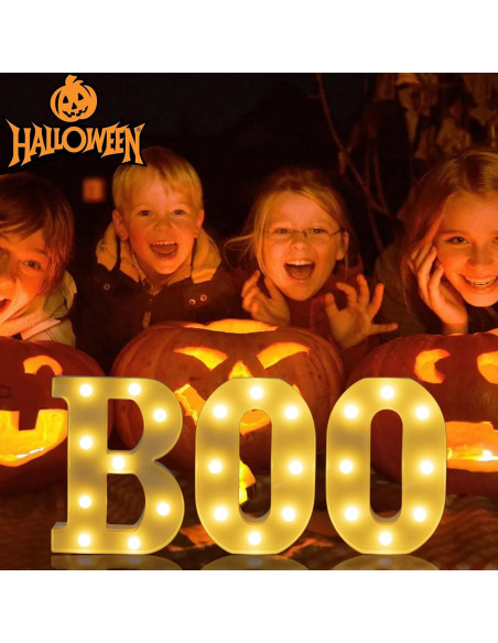 Letras Iluminadas BOO IFDGCTK para Decoración de Halloween Letras Iluminadas BOO IFDGCTK para Decoración de Halloween