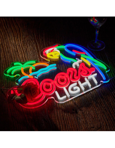 Luz de Neón de Cerveza GuarzFun Loro Azul 42x32cm USB