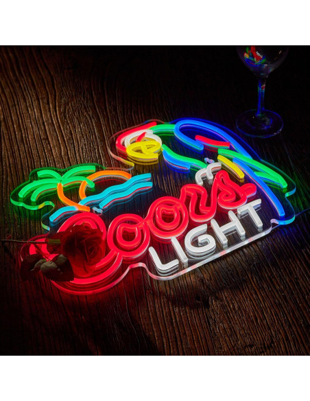 Luz de Neón de Cerveza GuarzFun Loro Azul 42x32cm USB