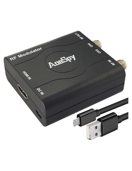 Adaptador HDMI a Coaxial AoeSpy - Convertidor RF VHF para TV
