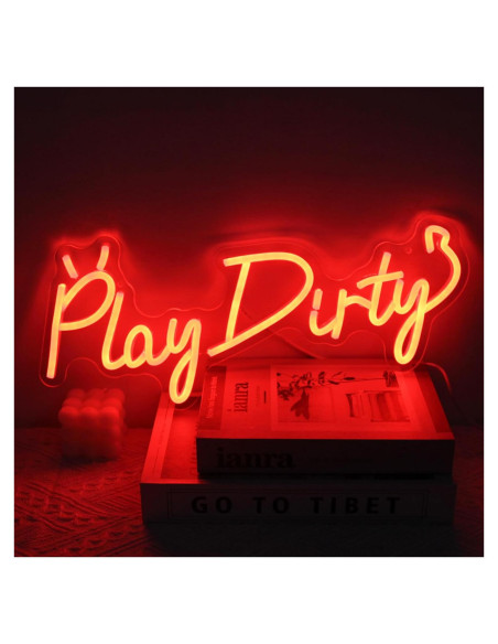 Luz de Neón Juega Sucio Kullneon 43x18 cm LED Roja